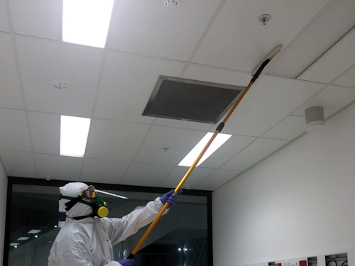 Cleanroom laboratory cleaning ceiling